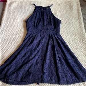 Navy blue lace dress